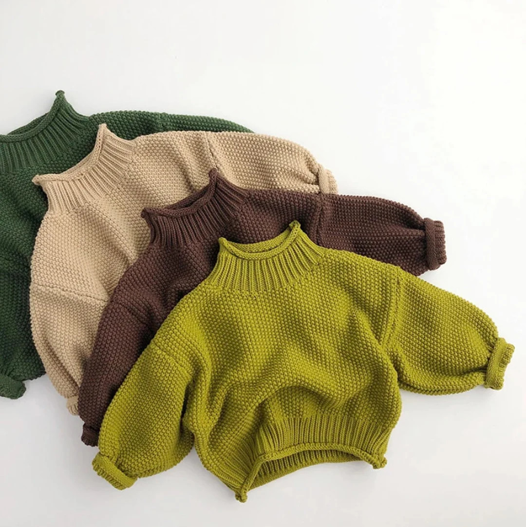 Solid High Neck Turtleneck Sweater. - Etsy | Etsy (US)