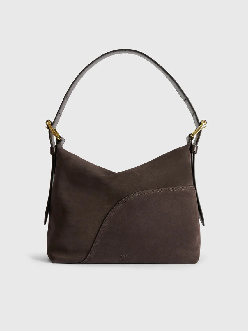 Bassanina Walnut Suede/Leather Mini tote bag | ATP Atelier | Official Site | ATP Atelier