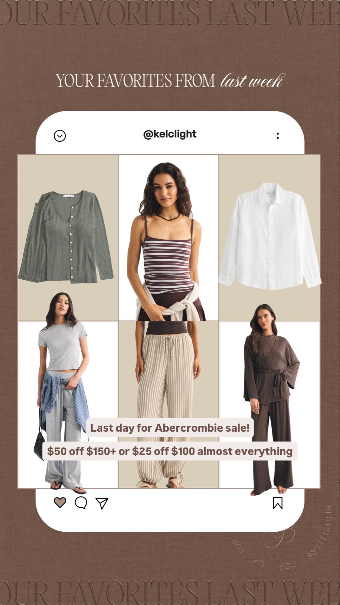 @abercrombie last day for the sale🤎 So much good lounge wear out right now!!!

#LTKootd #LTKSaleAlert #LTKMidsize