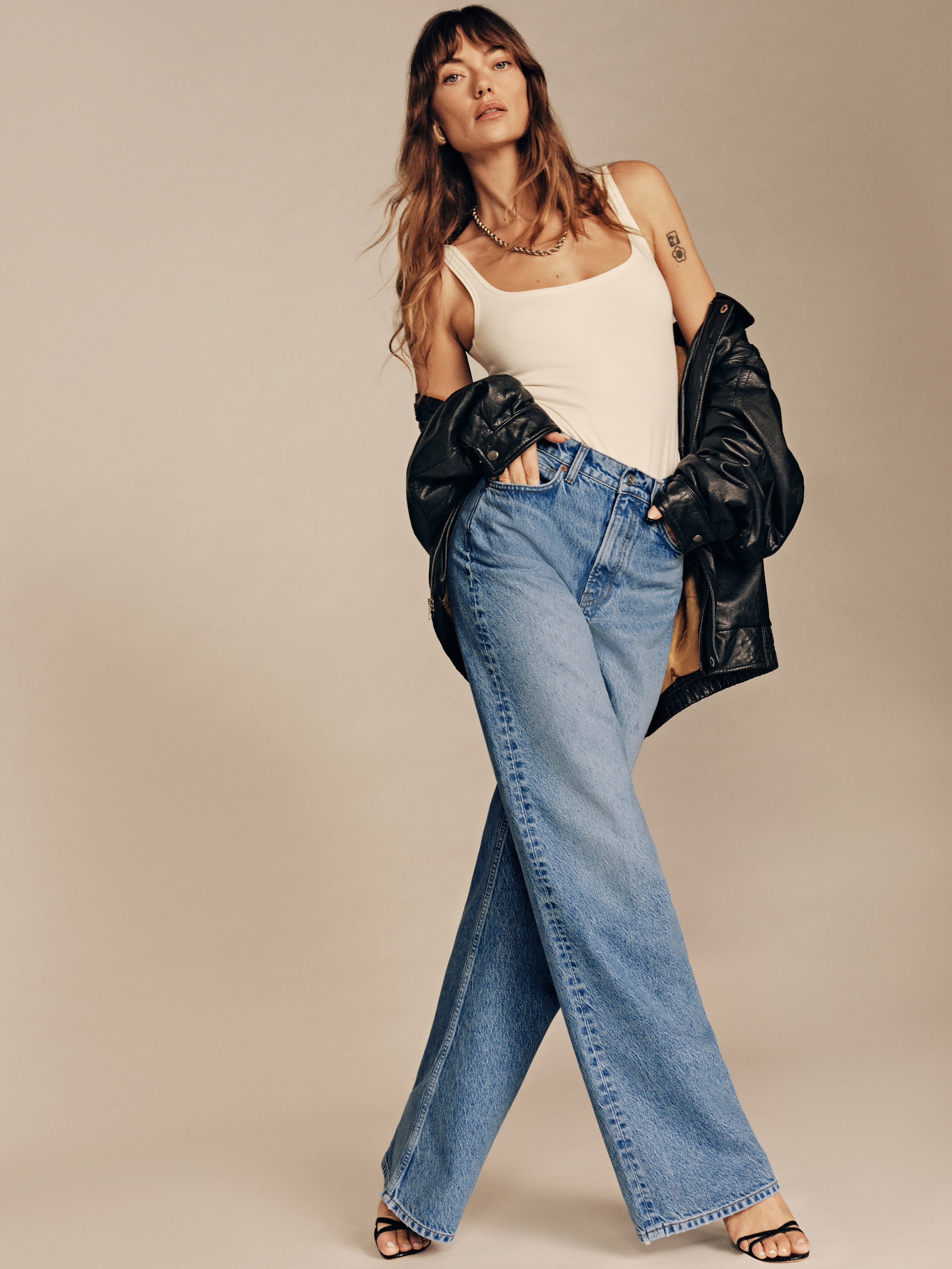 Cary High Rise Slouchy Wide Leg Jeans | Reformation (US & AU)