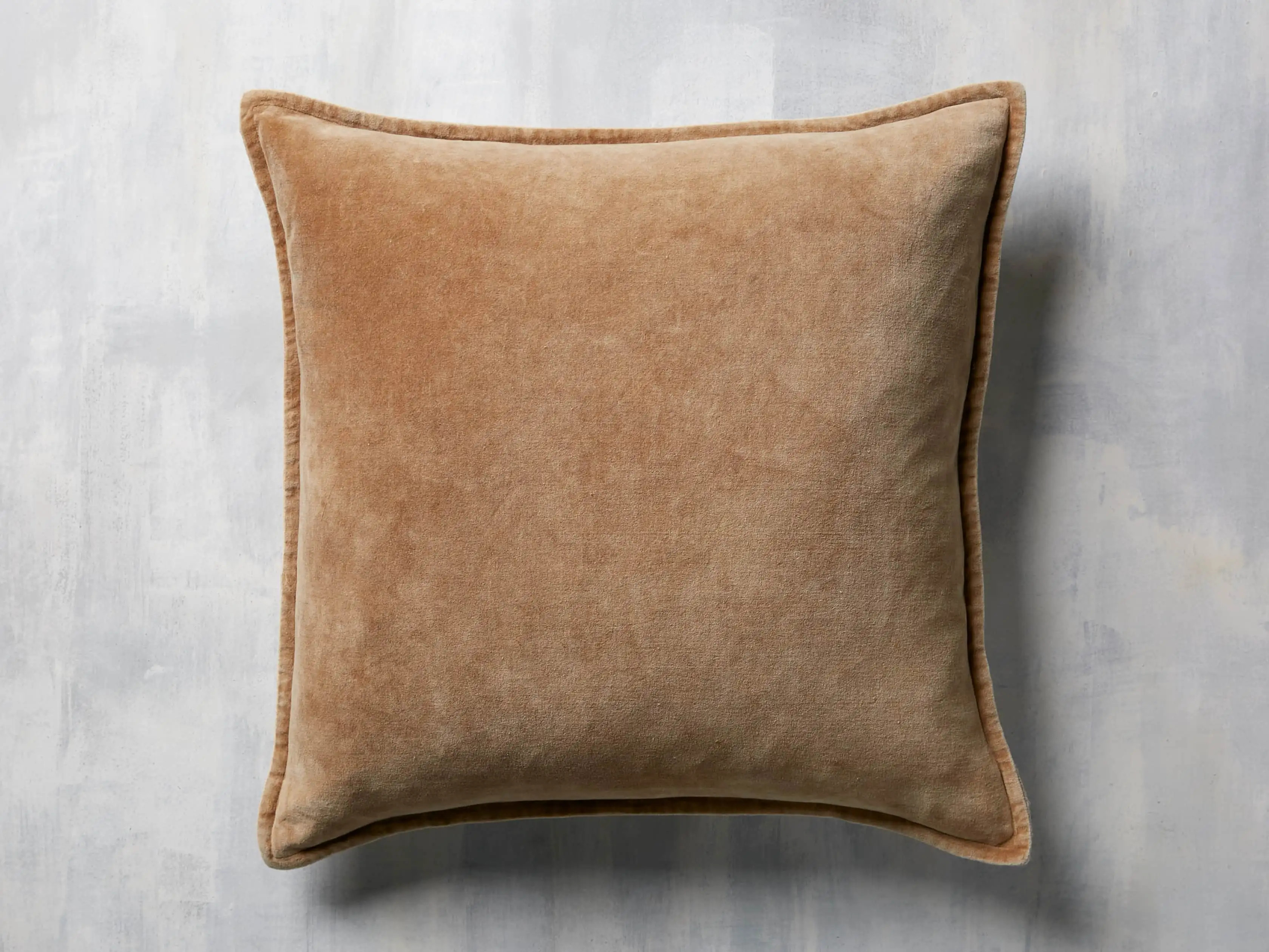 Stone Washed Velvet Square Pillow Cover | Arhaus