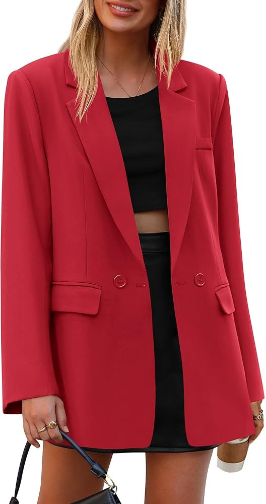 PRETTYGARDEN Fall 2026 Blazers for Women Business Casual Long Sleeve Lapel Pockets Dressy Suit Ja... | Amazon (US)