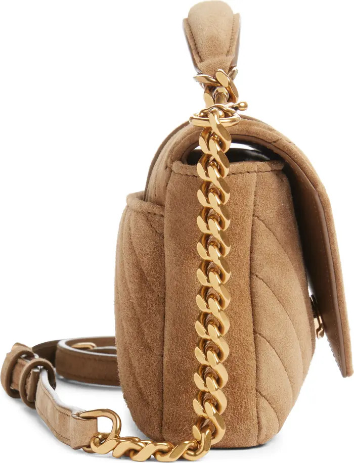 Mini College Matelassé Suede Crossbody Bag | Nordstrom