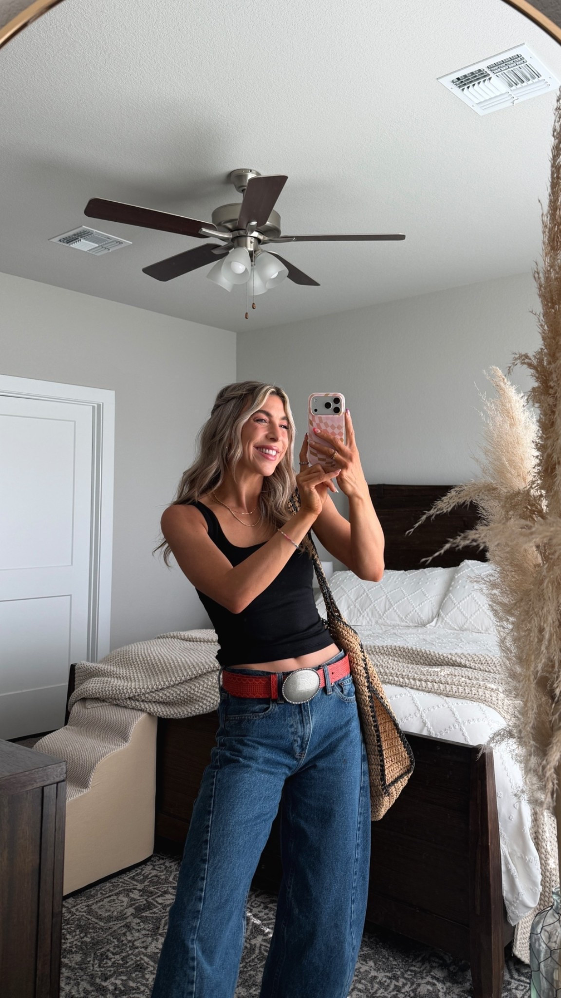 wearing a small in the old navy tank (under $10) and a 25 in the @abercrombie barrel jeans! this free people belt comes in so many colors and it really makes the entire outfit. linking similar sandals since these are from @VICI last year!

#LTKxAbercrombie #LTKdayinmylife #LTKootd
