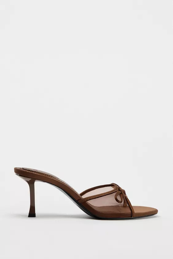 MESH BOW SANDALS | Zara US