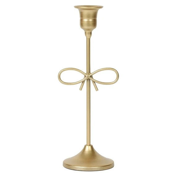 Home Decor Collection Sterling & Noble Home Gold Metal 9.06" Taper Tabletop Indoor Candle Holder,... | Walmart (US)