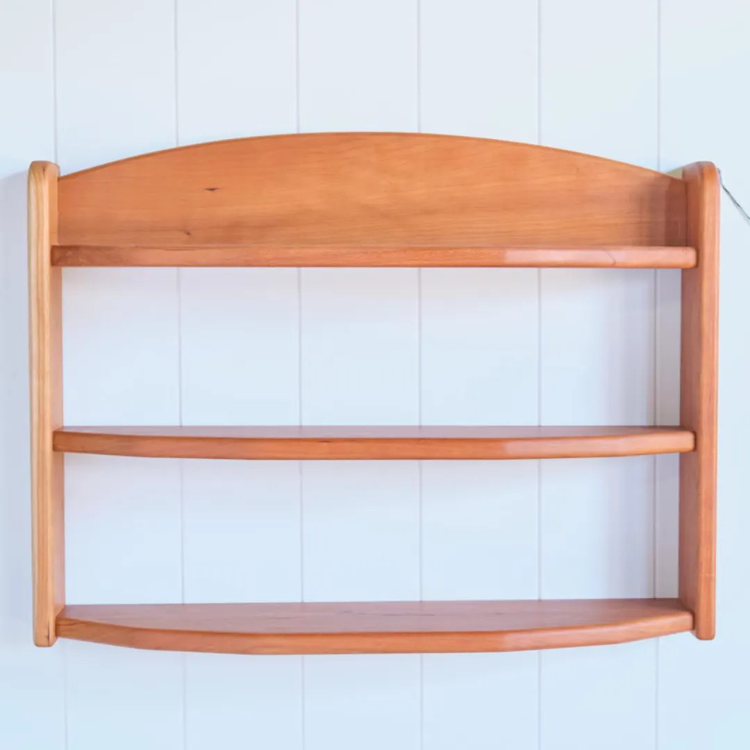 Three-tiered Wall Shelf - Cherry Hardwood - 24 X 6 X 17 Inches - Made in USA - Etsy | Etsy (US)