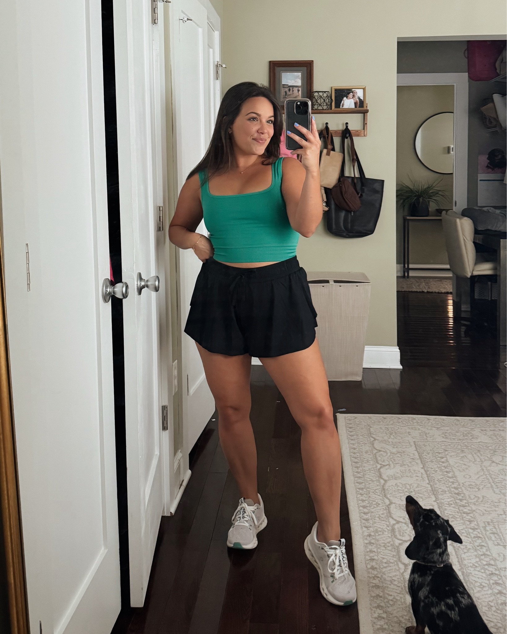 This shade of green is my summer signature color. Love her 💚 size medium in top and bottom 

#LTKMidsize #LTKFindsUnder50 #LTKActive