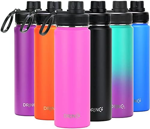 Amazon.com: DRINCO Stainless Steel Water Bottle Spout Lid Vacuum Insulated Double Wall Water Bott... | Amazon (US)