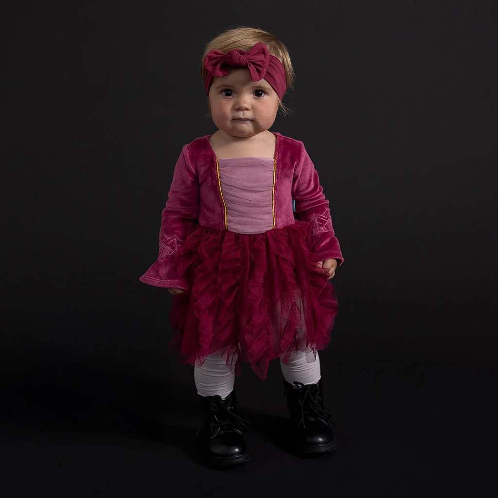 Witch Red Girl Tulle Onesie | Disney Hocus Pocus Sarah | Posh Peanut