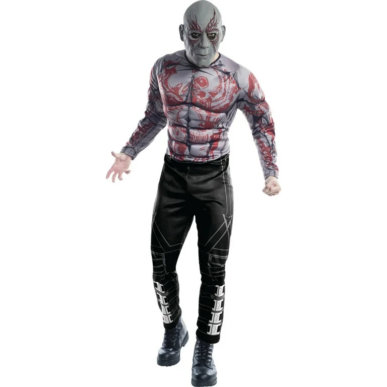 Guardians Of The Galaxy Vol. 2 Mens Deluxe Drax Adult Muscle Chest Costume-Std - Walmart.com | Walmart (US)