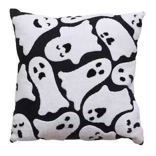 17" x 17" Black & White Ghost Throw Pillow by Ashland® | Michaels Stores