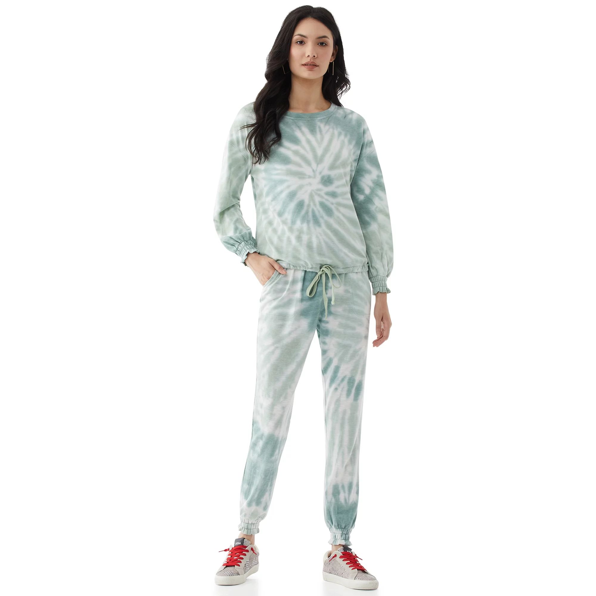 Scoop Women’s Tie Dye Joggers with Elasticized Cuffs | Walmart (US)