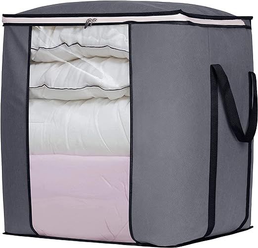 Amazon.com: SLEEPING LAMB 120L Extra Large Blanket Storage Bags Breathable Clothes Storage Contai... | Amazon (US)