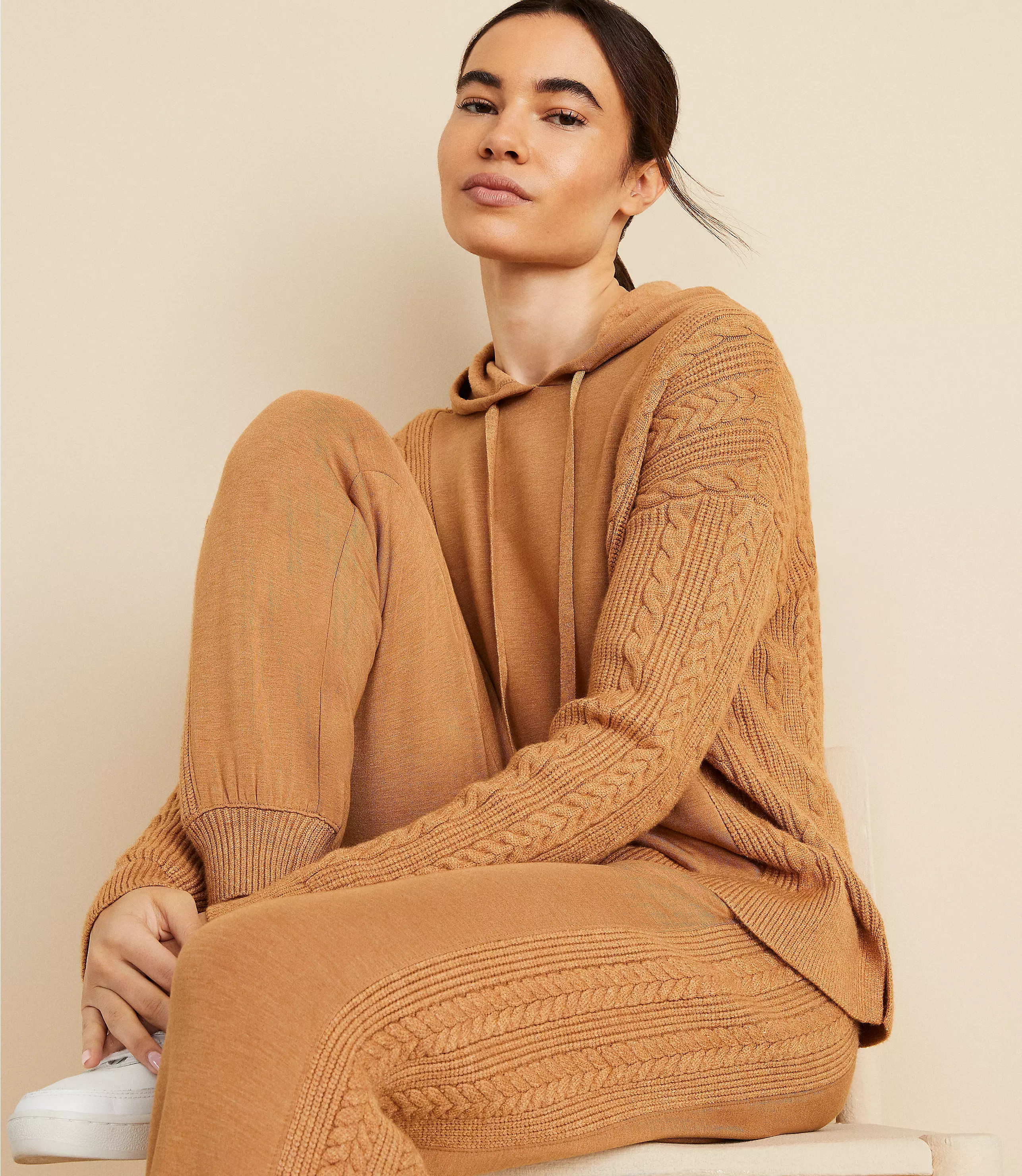 Lou & Grey Cable Signaturesoft Hoodie | LOFT