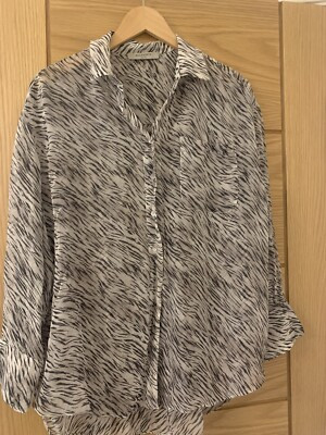 AllSaints, size Small, sheer, zebra print blouse (UK delivery only) | eBay US