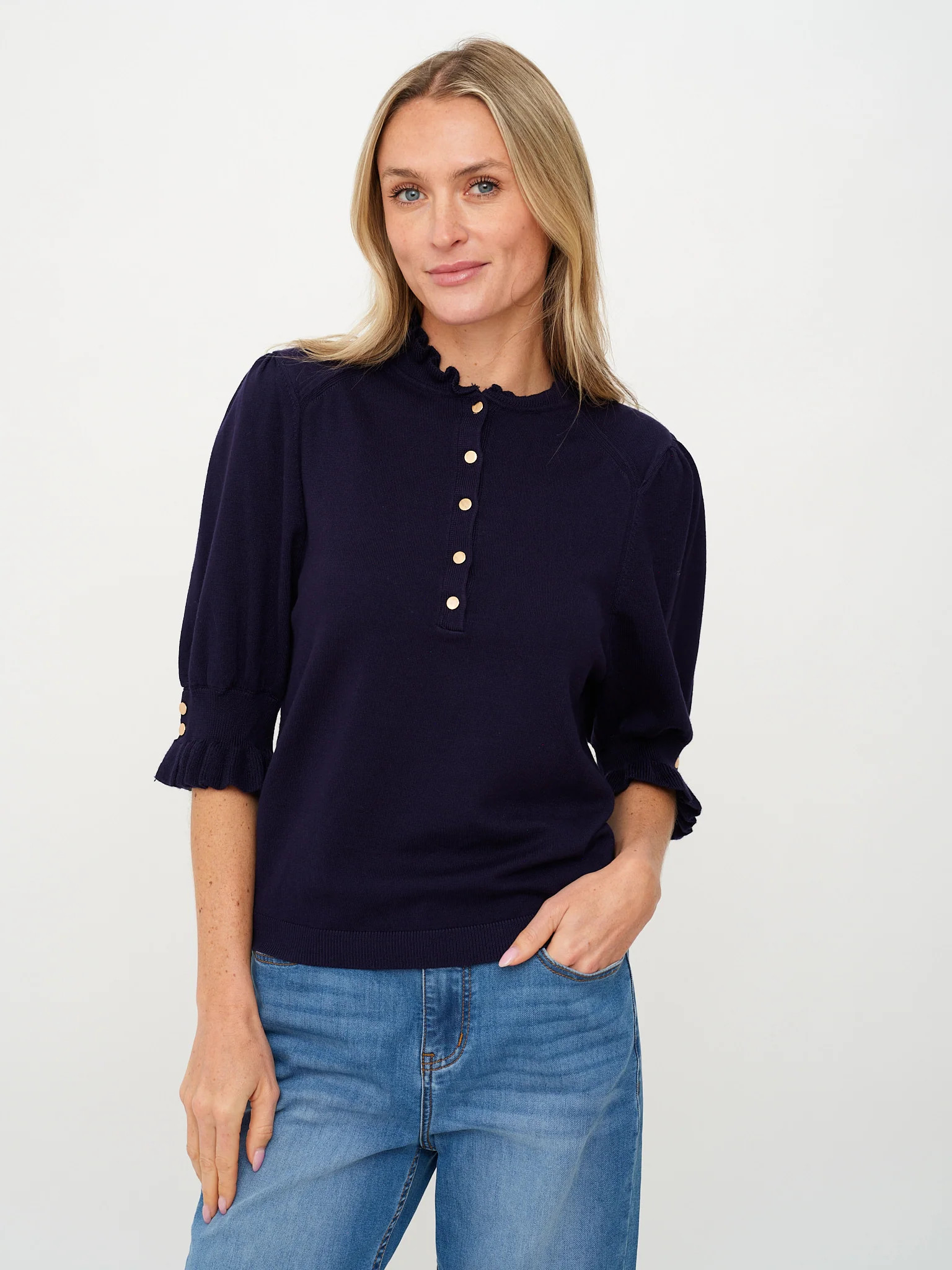 daphne top [navy] | Six Fifty Clothing