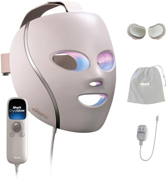 Shark CryoGlow LED Face Mask with Under-Eye Cooling, Anti-Ageing & Blemish Repair, Red & Blue LED... | Amazon (US)