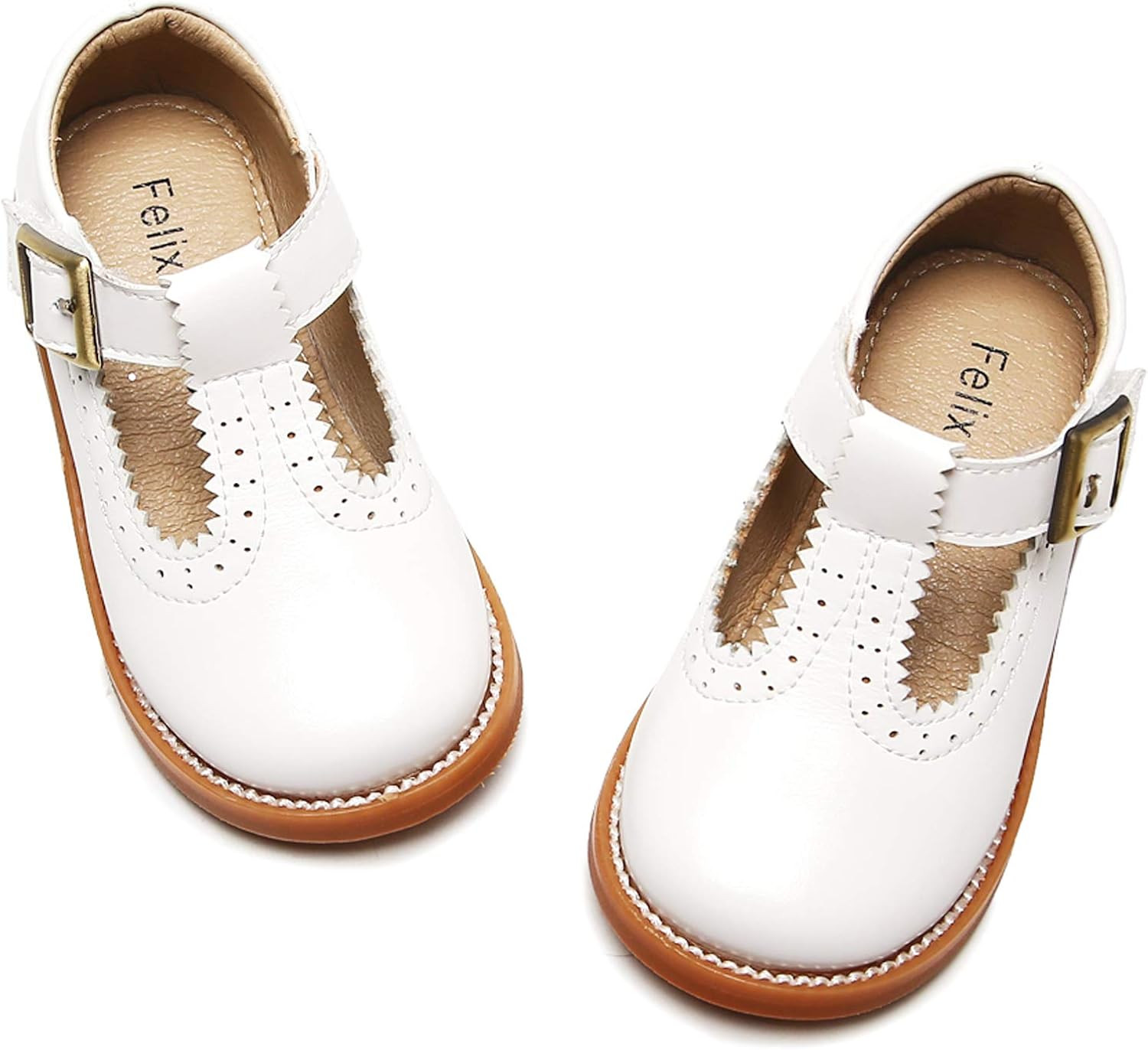 Felix & Flora Toddler Little Girl Mary Jane Dress Shoes - Ballet Flats for Easter Flower Girl Par... | Amazon (US)