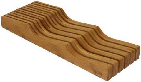 Oceanstar In- Drawer Bamboo Knife Organizer, 17 L x 6.12 W x 2.25 H inches, Natural | Amazon (US)