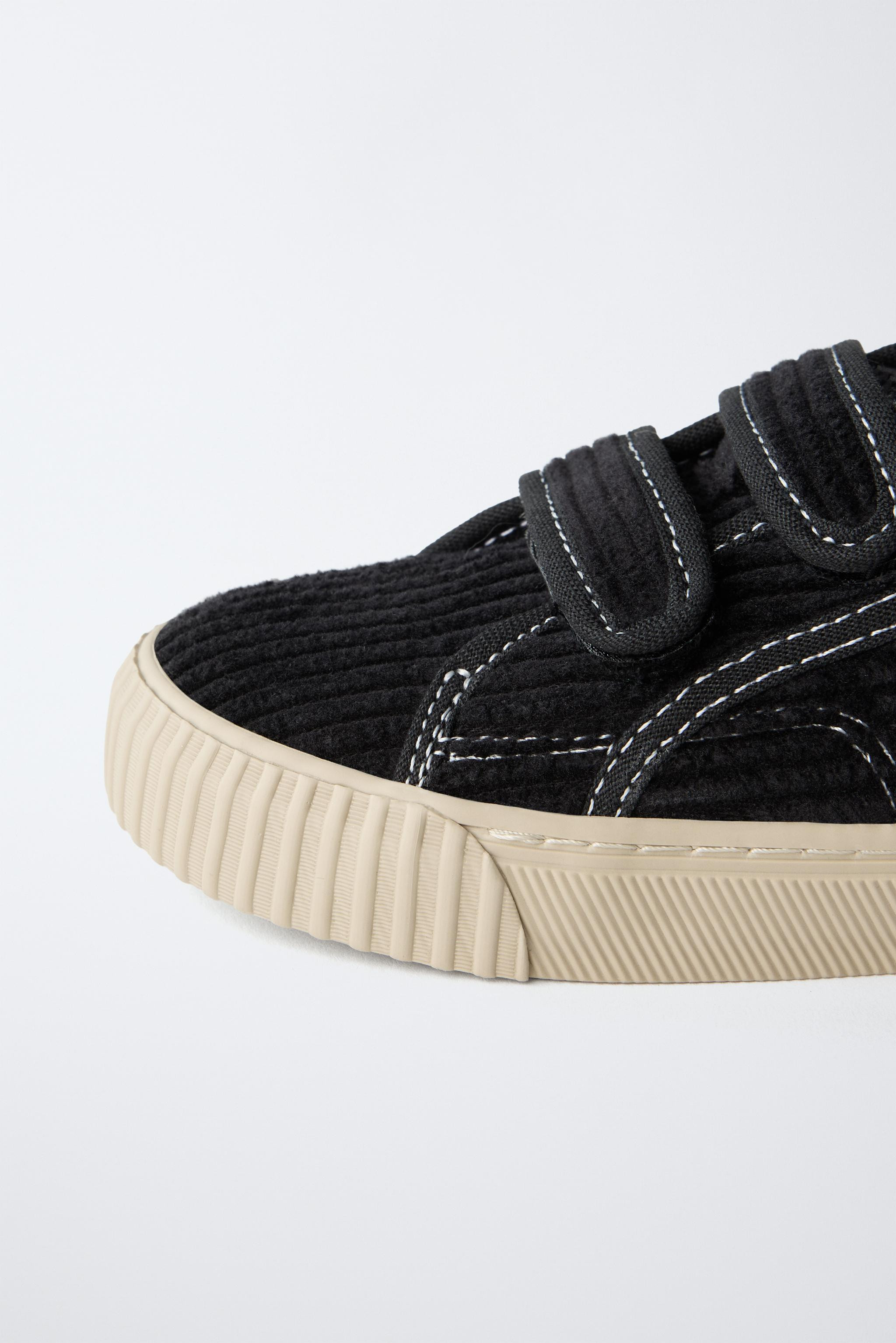 CORDUROY FAUX SHEARLING SNEAKERS | Zara UK