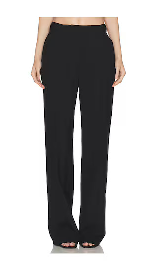 Flex Waist Tailored Trouser in Black | Revolve Clothing (Global)