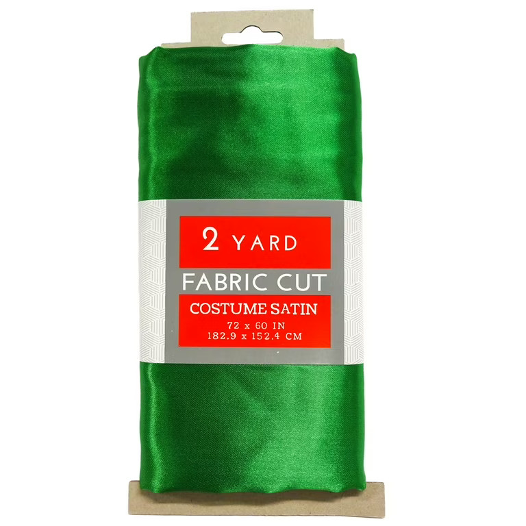 Shason Textile Special Occasion Costume Satin 2 Yards Precut Fabric, Kelly | Walmart (US)