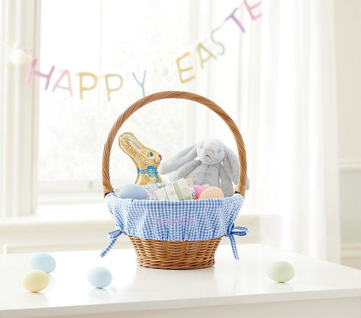 Gingham Easter Basket Liners | Pottery Barn Kids