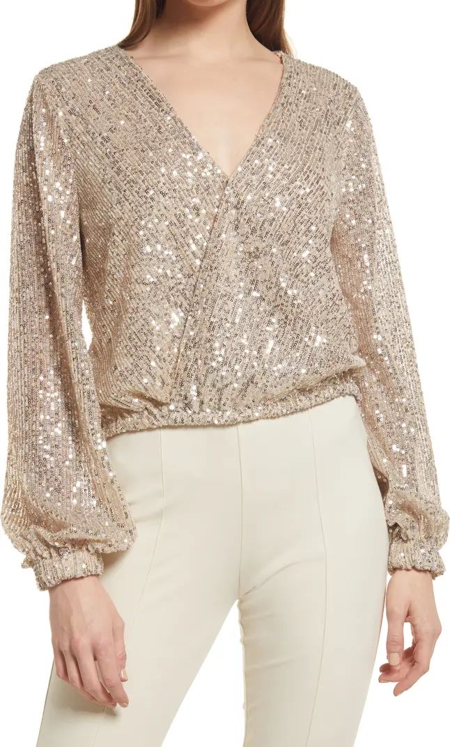 Sequin Wrap Top | Nordstrom