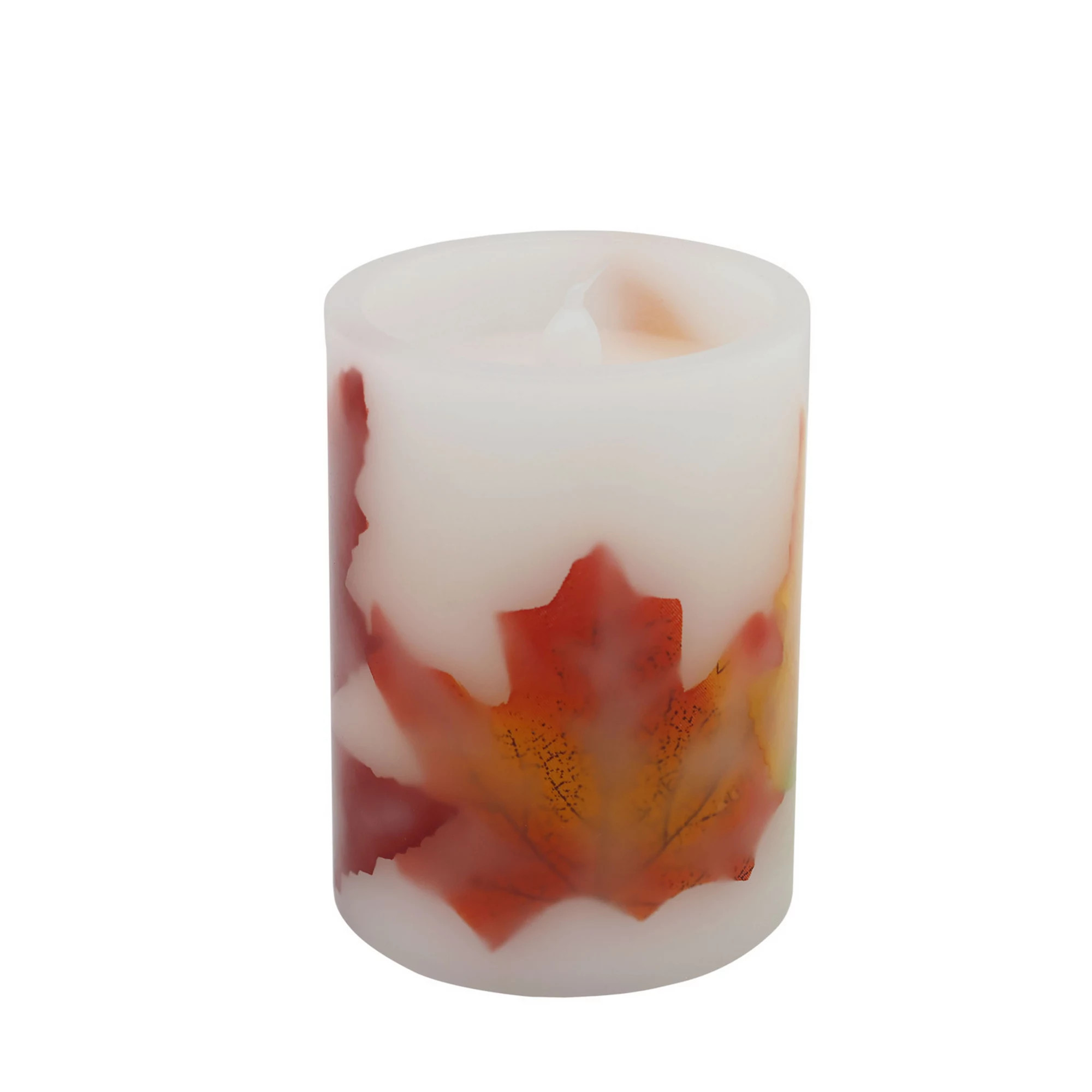 Celebrate Together™ Fall LED Pillar Candle with Fall Leaf Design | Kohl's