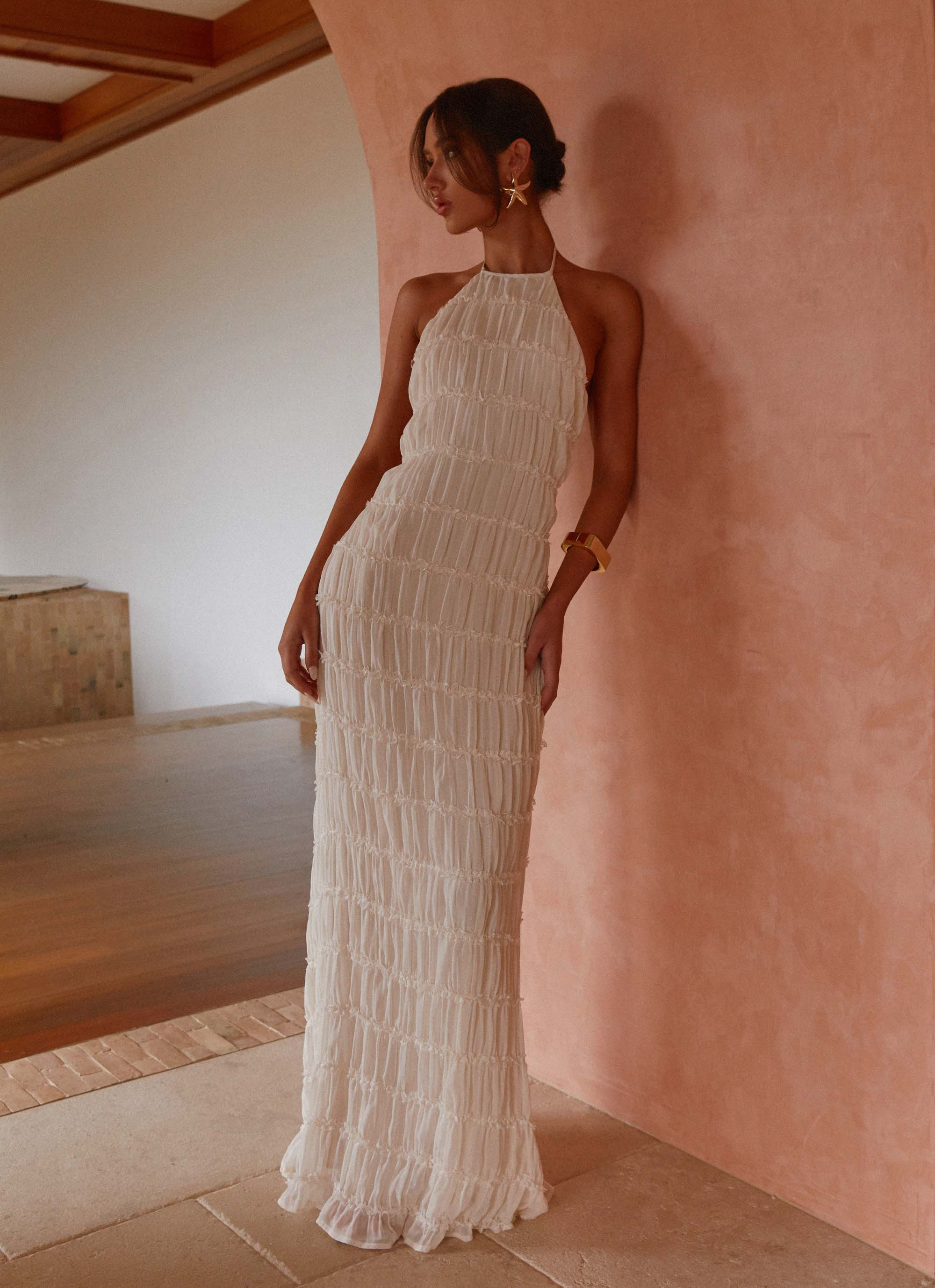 Aullie Maxi Dress - Ivory | Peppermayo (Global)