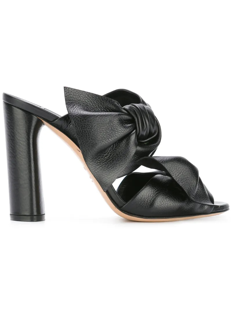 Casadei - Tango Bow Detail Mules - Women - Leather - 35 | Farfetch EU