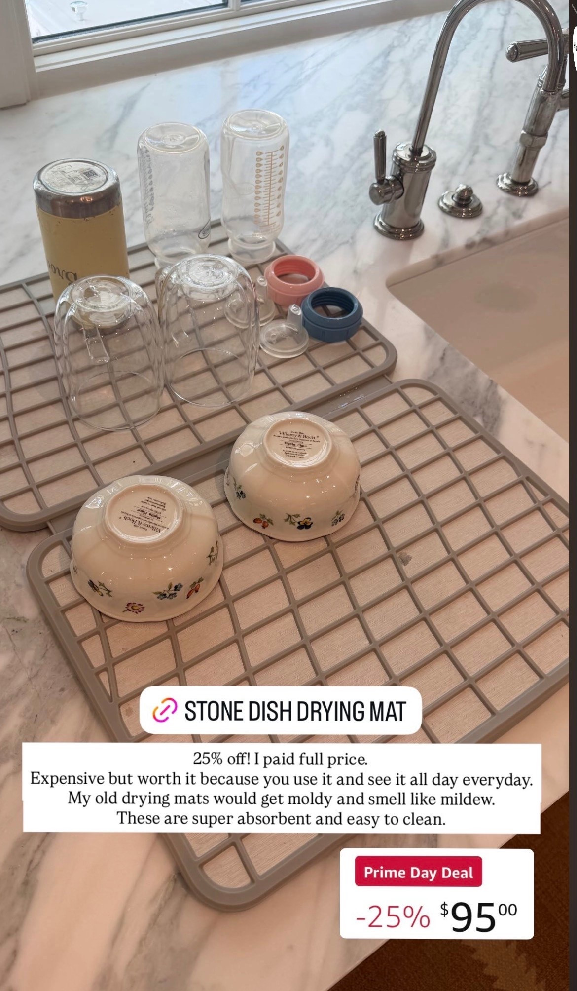 Stone dish drying mat - expensive but worth it. 25% off now, I payed full price.

#LTKSaleAlert #LTKHome