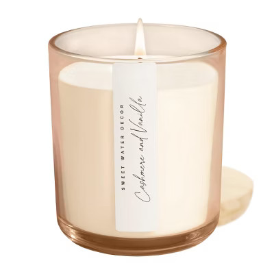 Sweet Water Decor Cashmere & Vanilla Tinted Glass Jar Candle - 12oz | Target