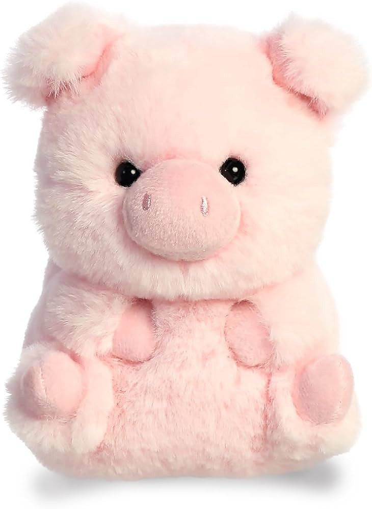 Aurora® Round Rolly Pet™ Prankster Pig™ Stuffed Animal - Adorable Companions - On-The-Go Fun... | Amazon (US)