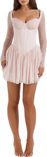 Vivi Underwire Long Sleeve Corset Minidress | Nordstrom