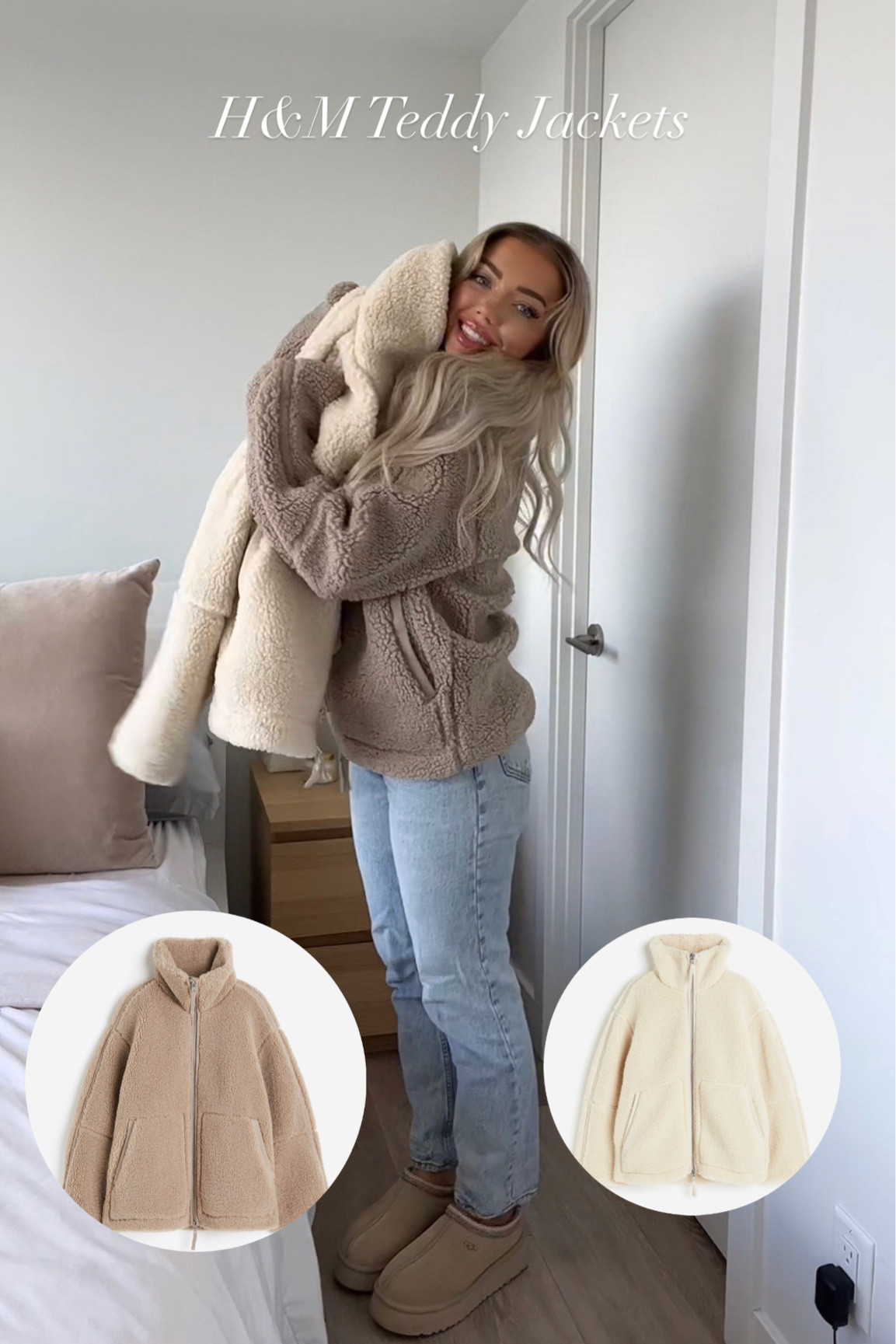 h and m teddy coat