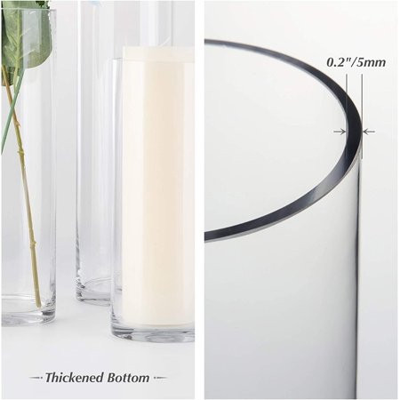 WGV Tall Cylinder Glass Vase 3 W x 16 H [Multiple Sizes Choices] Clear Bud Candle Holder Planter Ter | Walmart (US)