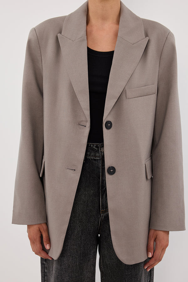 HARLEY SMOKE OVERSIZED BOYFRIEND BLAZER | DISSH