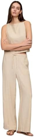 Gap Womens Wide Leg Linen Pull on Pant | Amazon (US)