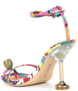 Gianni Bini Marteeny Printed Olive Ornament Martini Heel Dress Sandals | Dillard's | Dillard's