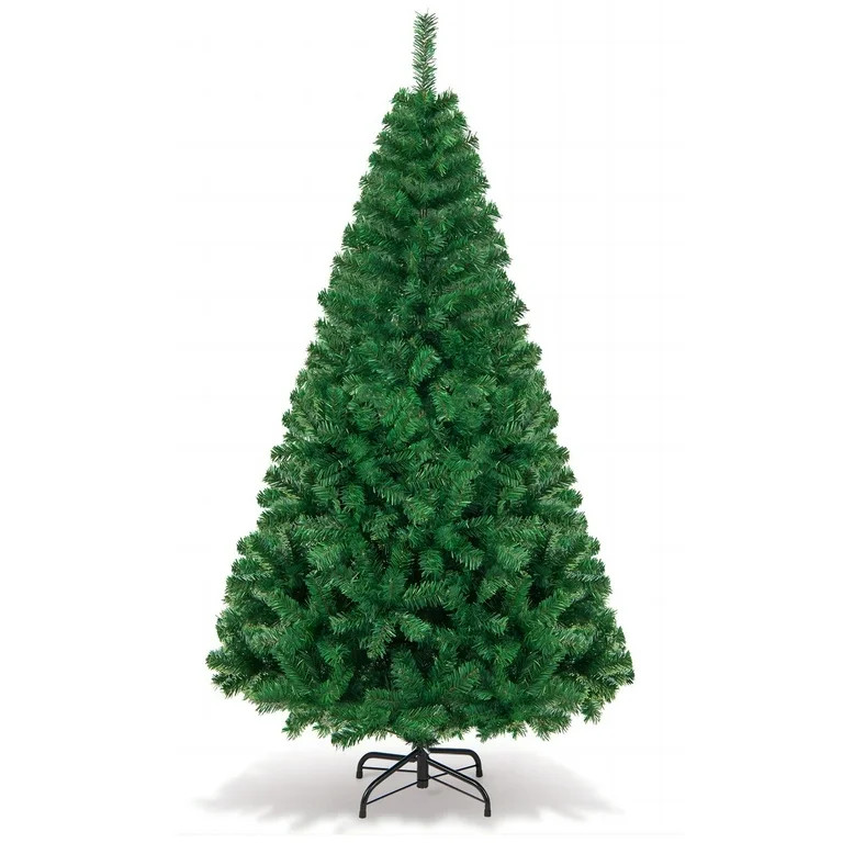 Vebreda 6ft Premium Christmas Tree, Pine Hinged Artificial Holiday Tree W/ 1000 Tips, Metal Base ... | Walmart (US)