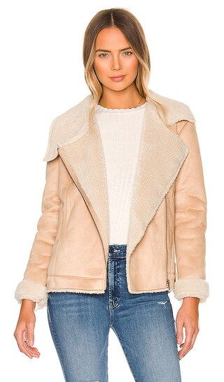 Griffin Sherpa Coat in Mahogany | Revolve Clothing (Global)