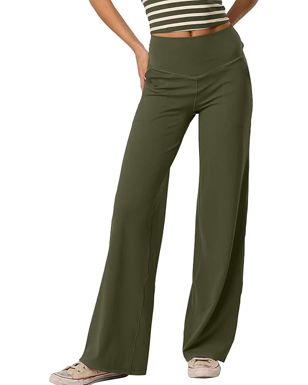 Darong Yoga Pants Women High Waisted Stretchy Casual Soft Straight Leg Bottoms Tummy Control Work... | Amazon (US)