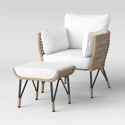 Sculptured Statement Patio Chair &#38; Ottoman - Opalhouse&#8482; | Target