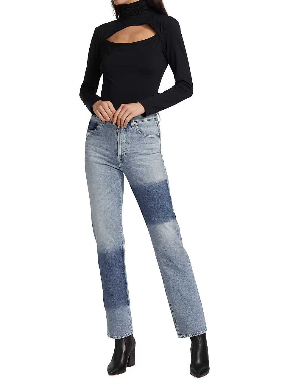 Alexxis Straight-Leg Mid-Rise Jeans | Saks Fifth Avenue