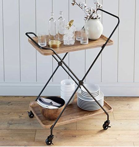 Multi function Bar cart. This is what I used to put all my Christmas ornaments on to decorate my tree.