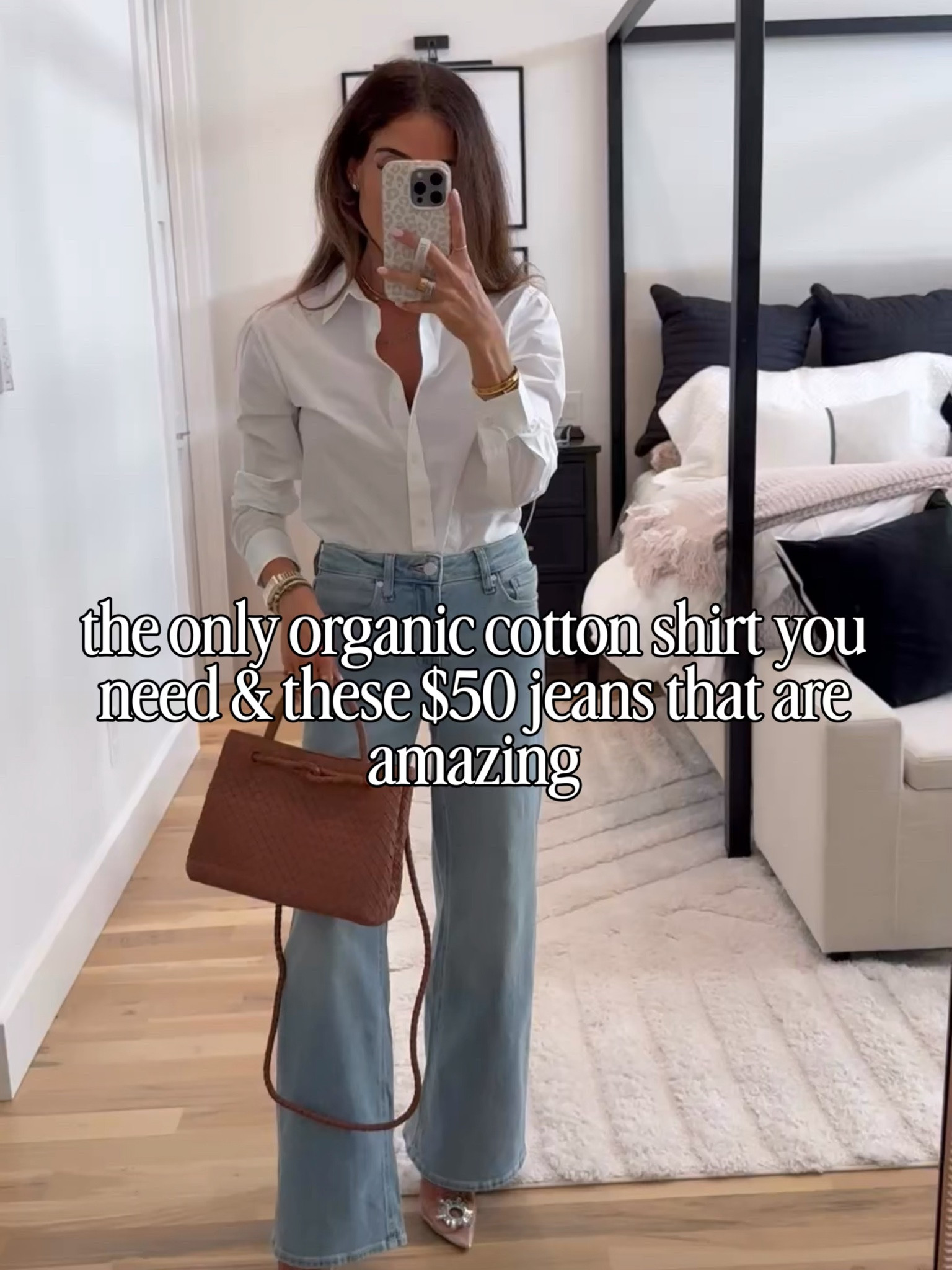 A crisp white long-sleeve top paired with wide-leg trousers feels effortless, and the structured bag adds a steady finish. All petite friendly size 24s xs top

#LTKvlog #LTKSaleAlert #LTKootd