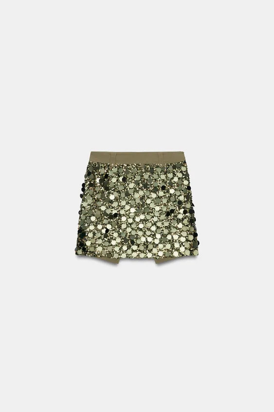 SEQUINNED MINI SKIRT | Zara UK