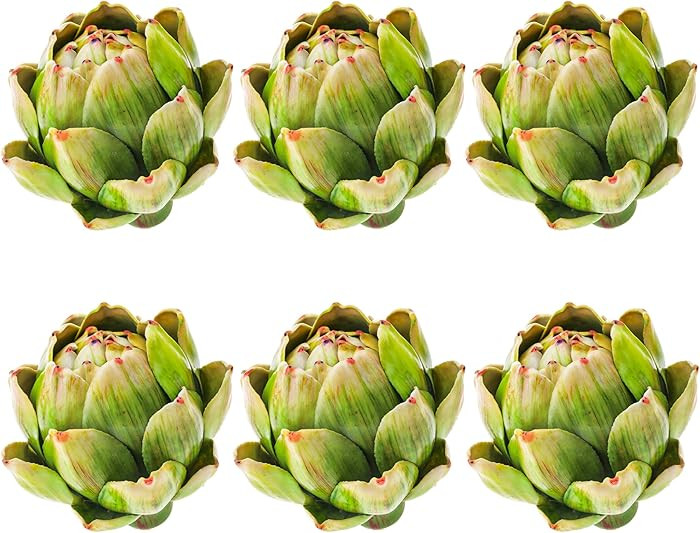 6Pcs Small Green Faux Artichokes Fake Artichokes Artificial Vegetables and Fake Fruits Artichoke ... | Amazon (US)